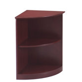 Corsica 30" H Two Shelf Quarter Round Bookcase