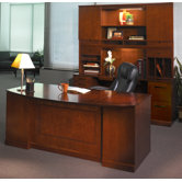 Sorrento Double Pedestal Desk with Bow Front