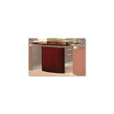 Napoli Veneer 29.5" H x 48" W Desk Curved Base Right Bridge