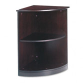 Wood Veneer Quarter Round 2-Shelf Bookcase