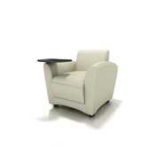 Santa Cruz Leather Mobile Lounge Chair with Tablet