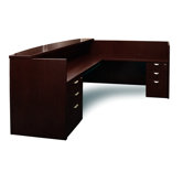 Mira Reception Station with Return and 2 File Pedestals