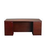 Luminary Double Pedestal Bow Front Desk