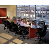 18' Corsica Boat-Shaped Conference Table