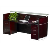 Napoli 87" W Reception Desk with 2 Pedestals