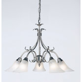 Downlight Chandelier in Antique Silver