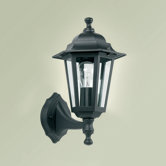 Uplight Wall Lantern in Black