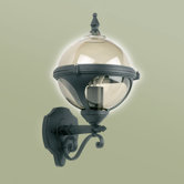 Round Wall Lantern in Black