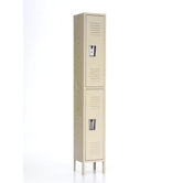 Quick Ship: Standard Locker - Double Tier - 1 Section (Unassembled)