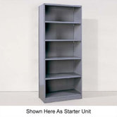 Industrial Clip Closed Shelving: Angle Post Units with 6 Shelves; Adder Unit