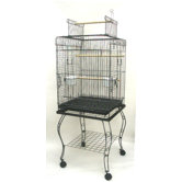 Open Top Parrot Cage with Stand