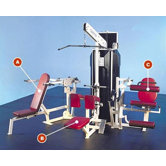 Multi-Station Commercial 3 Stack Gym with Optional Weight Stack Shrouds