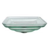 Oceania Frosted Clear Glass Vessel Sink