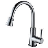 One Handle Single Hole High Neck Kitchen Faucet with Water and Temperature Control