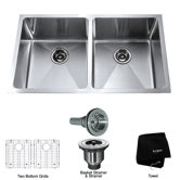 33" Double Bowl 50/50 Undermount Kitchen Sink