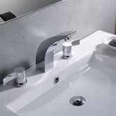 Bathroom Combos Widespread Waterfall Illusio Faucet with Double Handles
