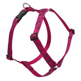 Plum Blossom 1" Adjustable Large Dog Roman Harness