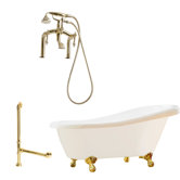 Hawthorne 60" Slipper Tub with Deck Mount Faucet