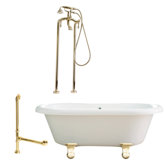 Portsmouth 60" Dual Tub with Floor Mount Faucet