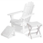 Solid Maple  Adirondack Chair with Matching Footrest & Side Table