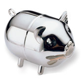 Silverplated Baby Piggy Coin Bank