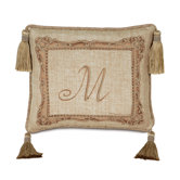Rosemonde Hand-Painted Monogram Pillow