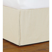 Heirloom Ticking Stripe Pleated Bed Skirt