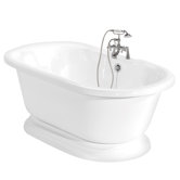 Beacon Hill AcraStone Double Ended Bath Tub Faucet Package 1 in White