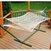 Large Polyester Rope Hammock with Stand