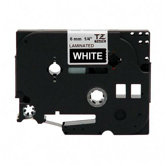 Laminated Tape Cartridge, For TZ Models, 1/4", White/Black