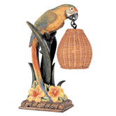 Kathy Ireland Gallery Parrot Paradise Table Lantern in Multicolor