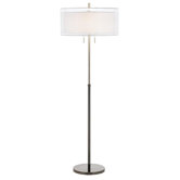 Seeri Floor Lamp in Brushed Chrome and Black Chrome