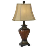 Tudor Table Lamp in Brown Crackle