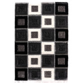 Signature Square Black Shag Rug