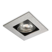 Cube 1 Light Downlight in Brushed Steel