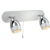 Marine Spot Two Light Wall Sconce in White and Chrome