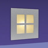 Wall and Step Flush Light in Satin Steel