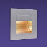 Wall and Step Light in Satin Steel