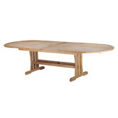 Geneva Teak Oval Double Extension Dining Table