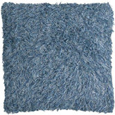 Blue Shag Floor Pillows