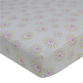 Pink Butterfly Fitted Crib Sheet