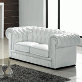 Madeline Leather Loveseat
