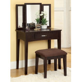 Gracie Vanity Table with Matching Stool