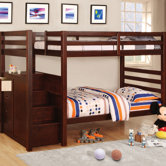Cornell Twin over Twin Bunk Bed with Stairs and Storage