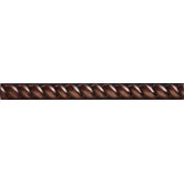Metal Half Round Rope Tile Accent in Copper