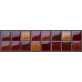 Glass Liner Tile Accent in Red