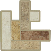 Piazza Border Corner Tile Accent in Multi-color
