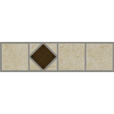 Villa Pescara 2.4" Listello Accent Tile in Beige