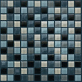 Glass Mosaic 12" Tile Accent in Grey