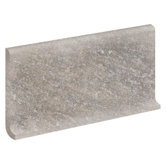 Ridgestone 6" x 12" Cove Base Tile in Silver